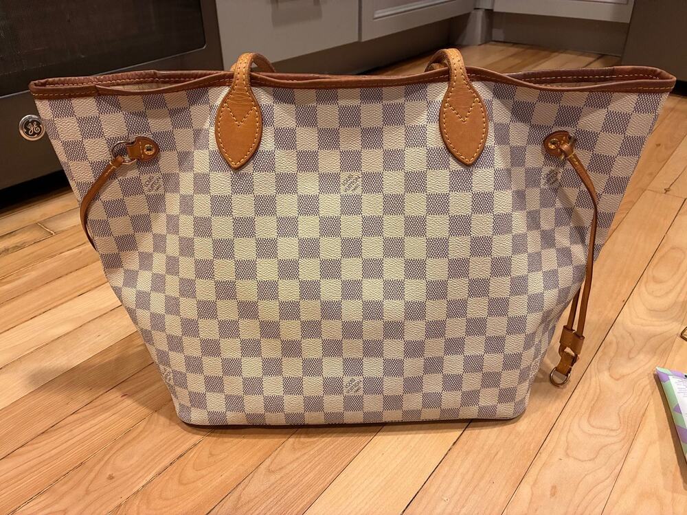 Louis Vuitton Neverfull MM Damier Azur Tote | Pre-Owned